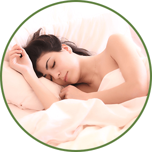 woman asleep in her bed
