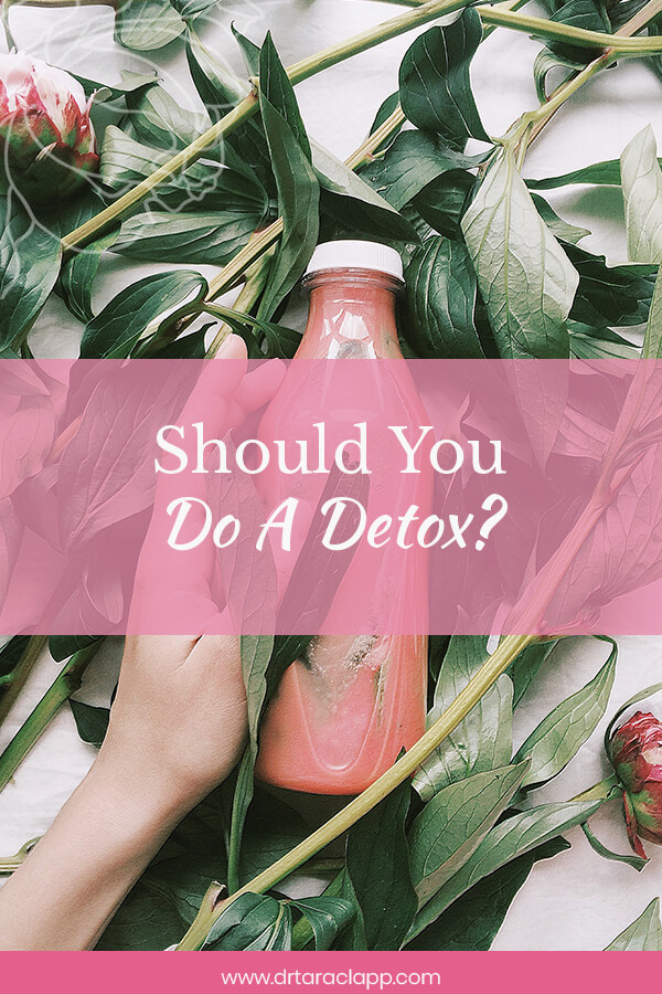 Juice Bottle on Greenery - Should You Do A Detox Blog Article by Dr. Tara Clapp, ND